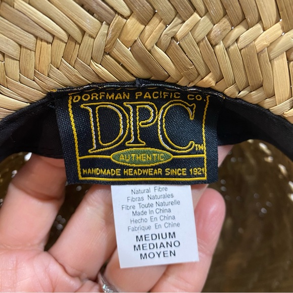 Dorfman Pacific Co Hat Straw Woman’s medium size Handmade Outdoor summer Hat - Picture 5 of 8